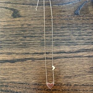 Kendra Scott Rose Gold Heart Necklace